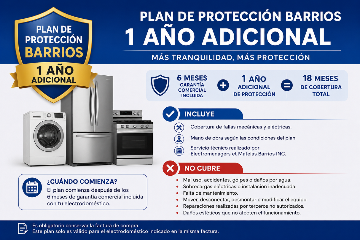 Plan de Protección Barrios – 1 año adicional
