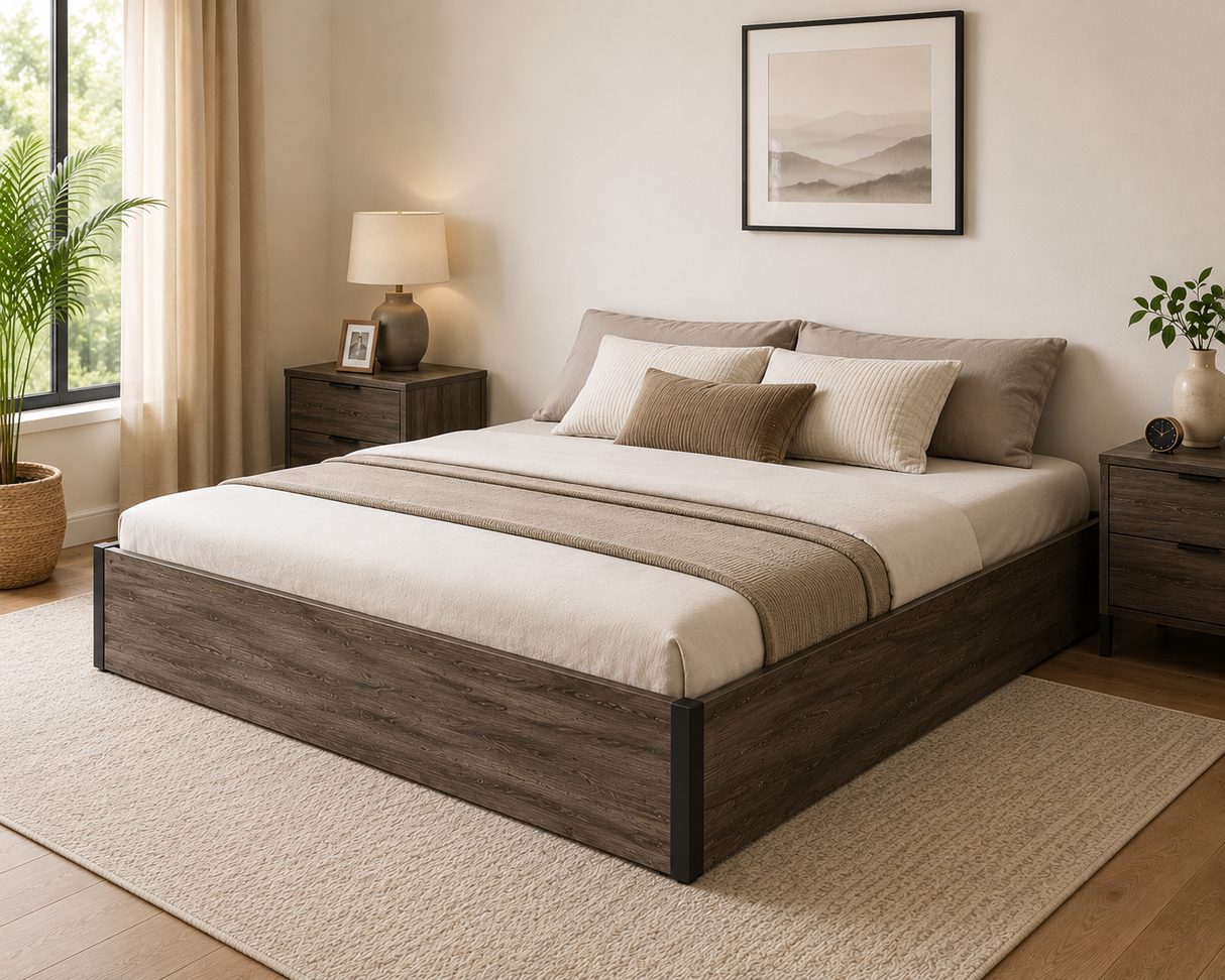 Cama double con storage (lz0038)