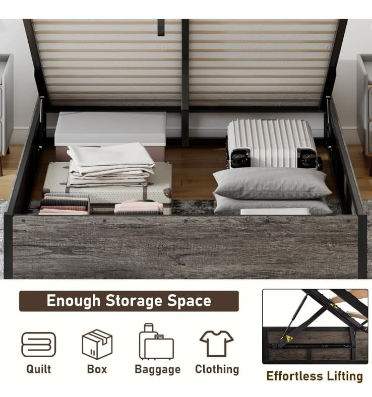 Cama double con storage (lz0038)
