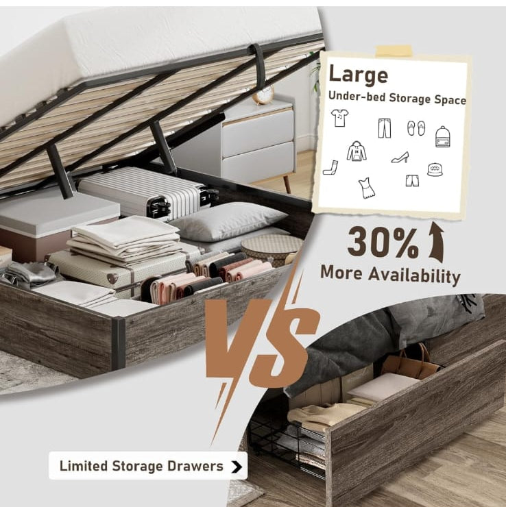 Cama double con storage (lz0038)