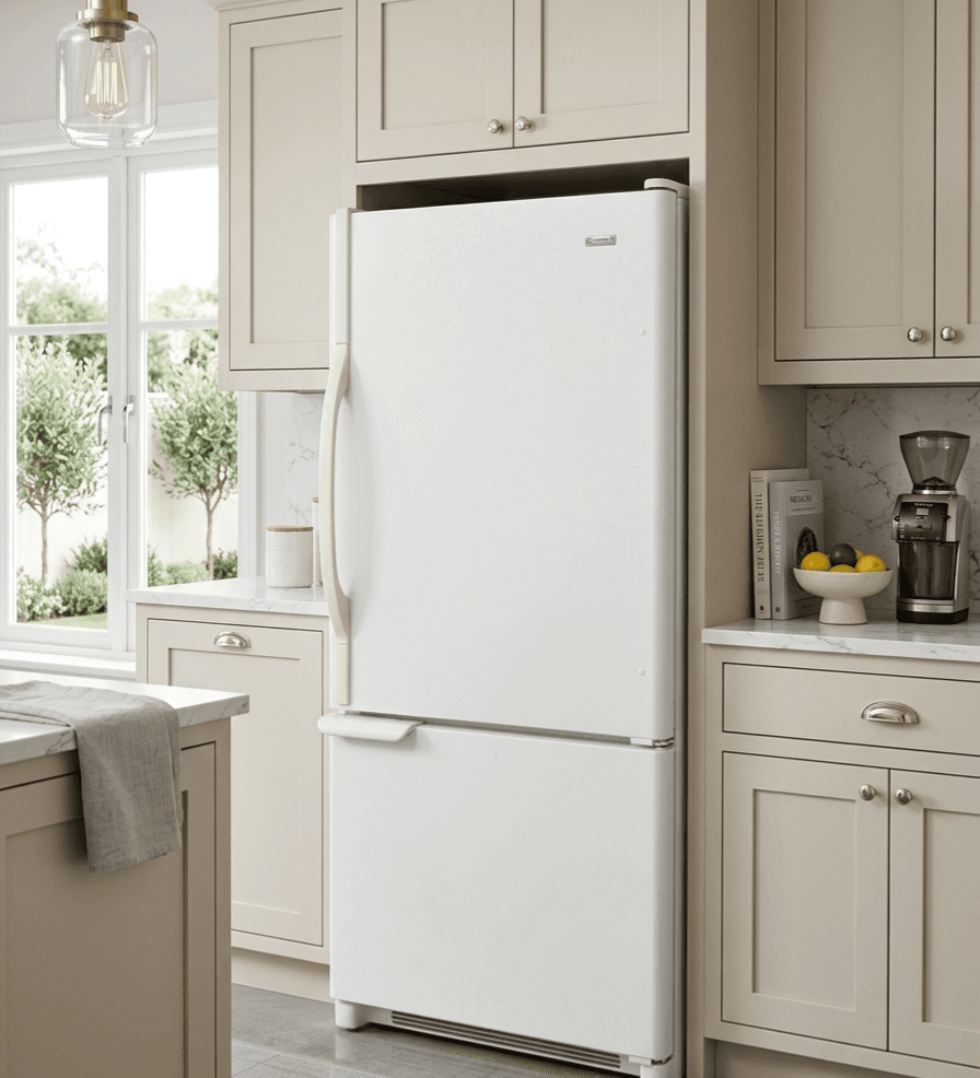 30" Refrigerador con congelador inferior Blanco - Refrigeradora Reacondicionado 3