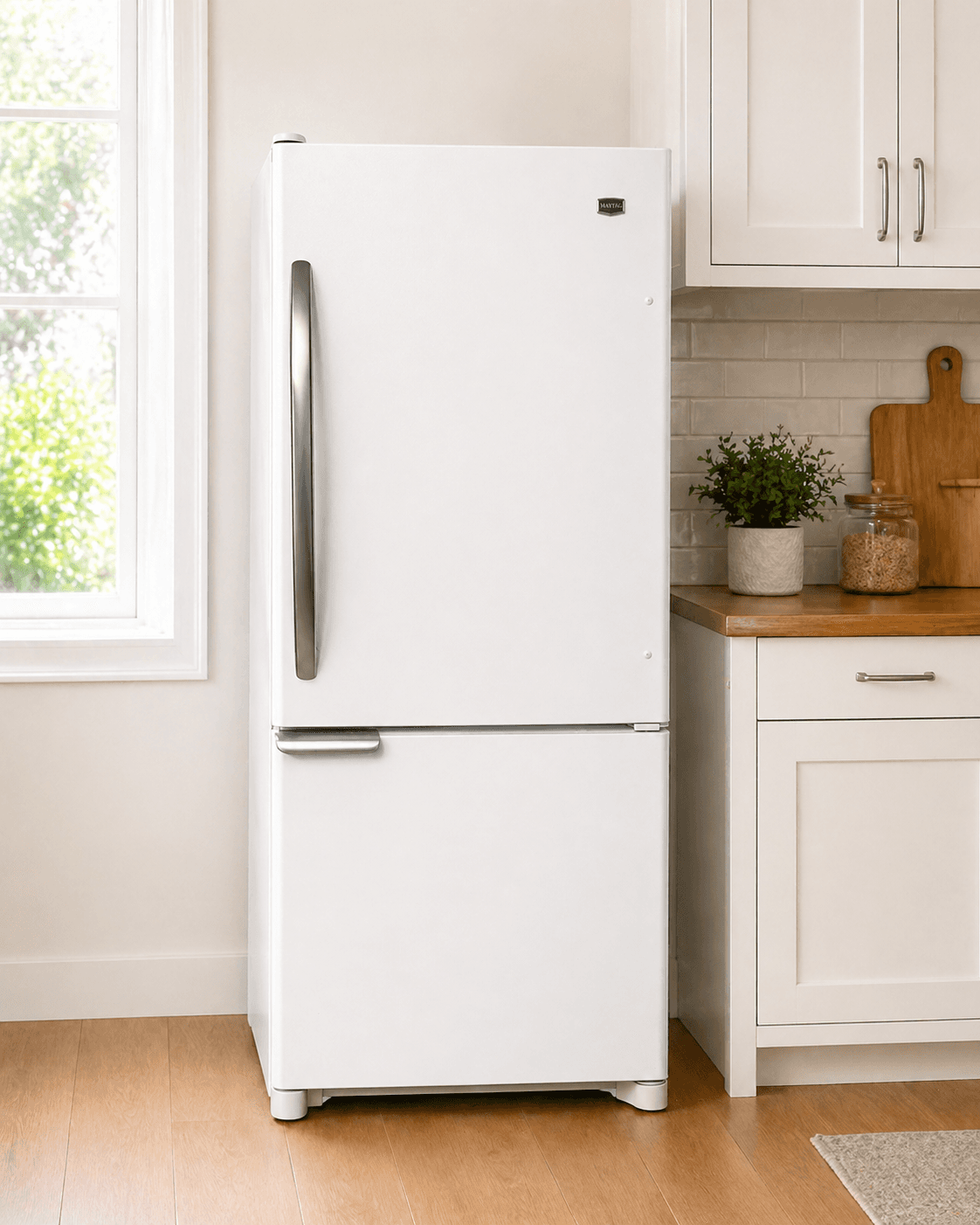 Maytag 30" Refrigerador con congelador inferior Blanco - Refrigeradora Reacondicionado 3