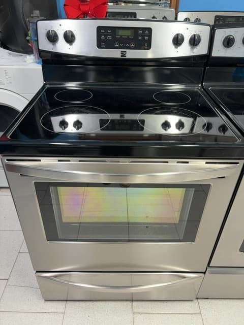 Kenmore 30" Estufa eléctrica de vidrio Plateado - Estufa Reacondicionado