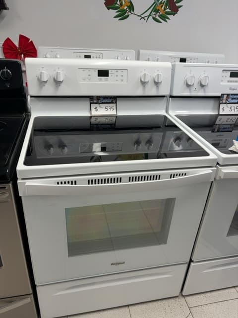 Whirlpool 30" Estufa eléctrica de vidrio Plateado - Estufa Reacondicionado 3