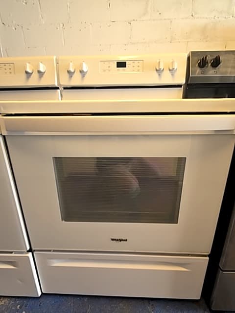 Whirlpool 30" Estufa eléctrica de vidrio Blanco - Estufa Reacondicionado 4
