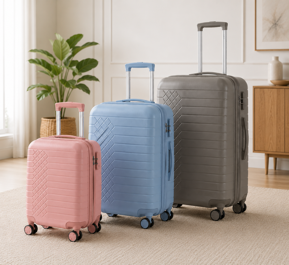 Pack de 3 Maletas de Viaje Rígidas (lz0032)
