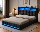 Cama Queen con storage and led (lz0041)