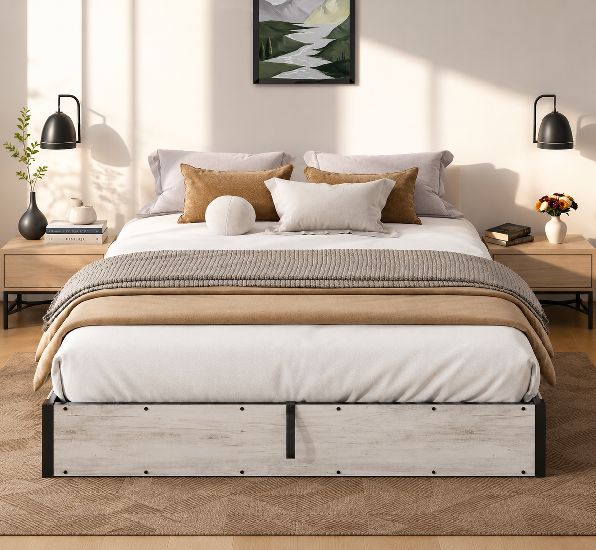 Cama Queen con storage (lz0037)