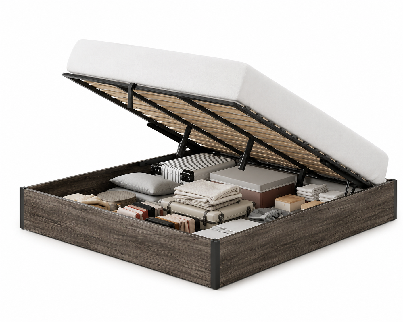 Cama double con storage (lz0038)