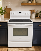 Cocina Eléctrica Whirlpool Blanca con Horno Amplio (Reacondicionada)