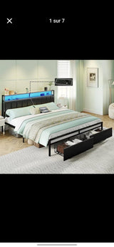Cama Queen Luz y storage
