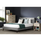 Cama Queen gris (lz0046)