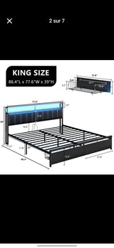 Cama Queen Luz y storage